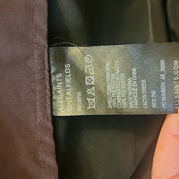 All Saints Lacyn Colorblock Hi Low Dress- Size 6 - Picture 7 of 8